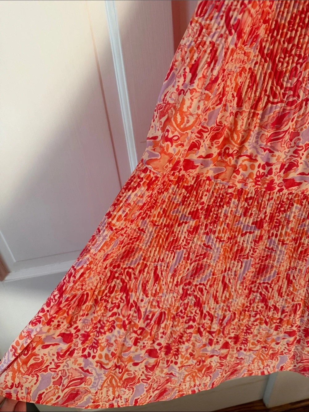 Current Air Los Angeles Printed Dress with Tie Waist